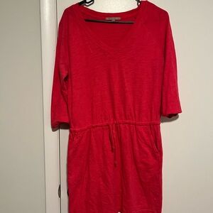 GAP Active Neon Pink V-Neck Active Dress with Drawstring Waist